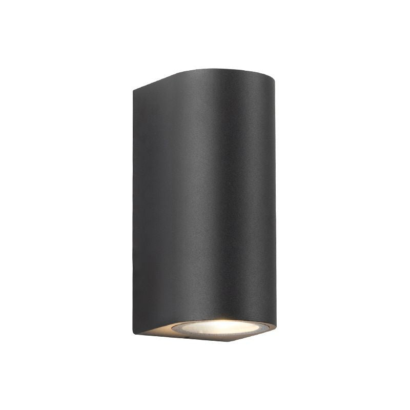 Buitenlamp vierkant 'Jake' met lichtsensor 2x gu10 15 cm