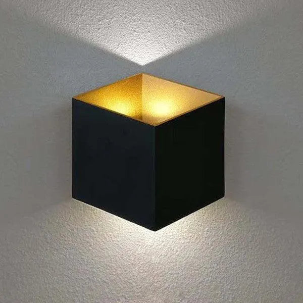 LED wandlamp zwart goud ingebouwde LED lichtbron modern 