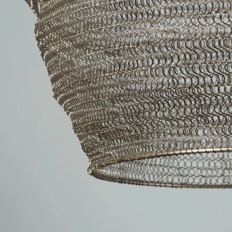 Hanglamp zilver net gevlochten 'Eimear' e27 fitting rond 470mm - FOIR