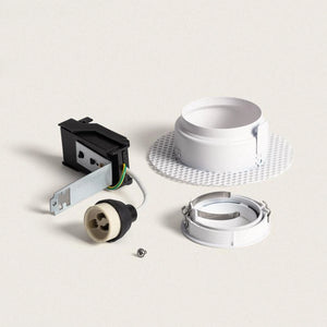 Inbouwspot Wit rond Stucbaar gu10 Gips