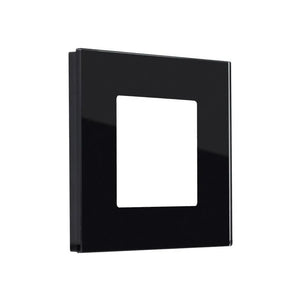 Stopcontact zwart glas eu modern 