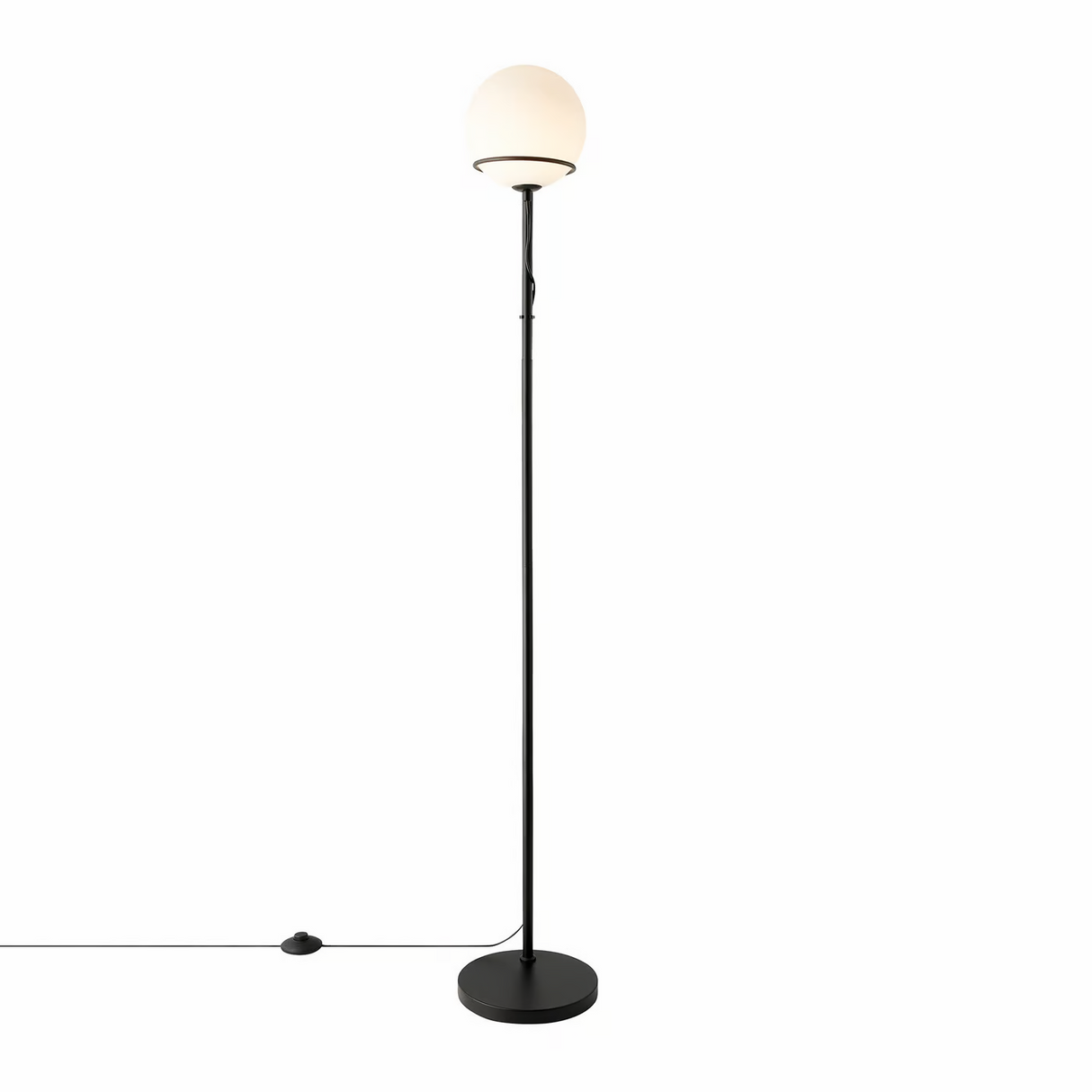 Staande lamp glas Wilson opaal glas 159 cm