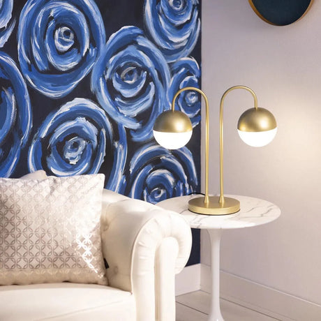Tafellamp goud bollen 'Cleopatra' G9 fitting 45 cm - FOIR