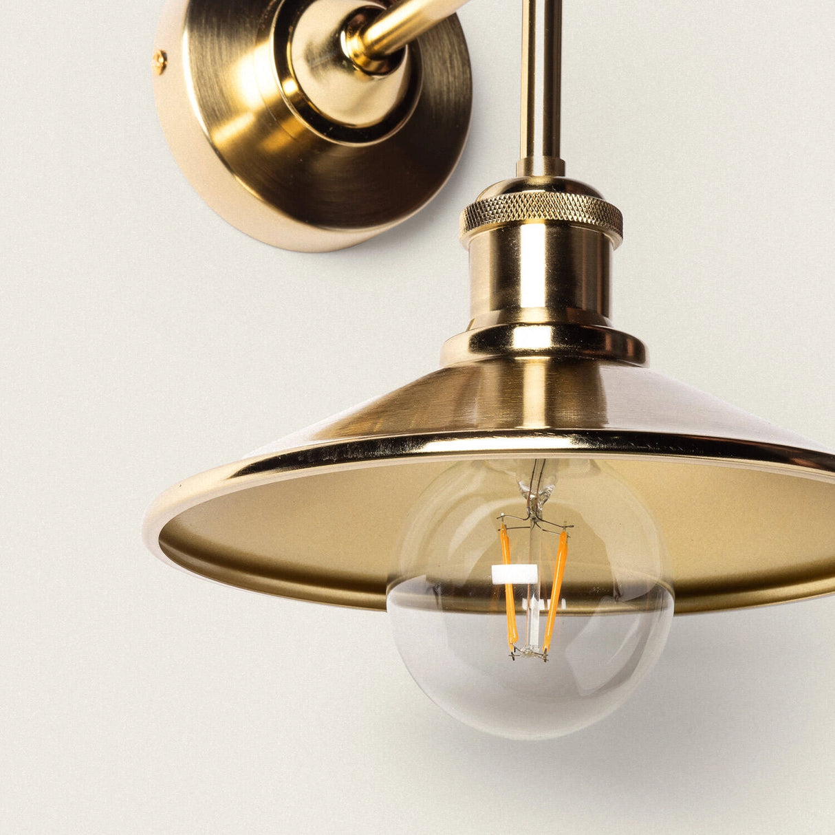 Wandlamp goud hoek E27 fitting