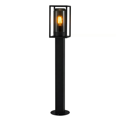 Tuinlamp zwart met smoke e27 fitting nordlux griffing 5704924010828 2218158047