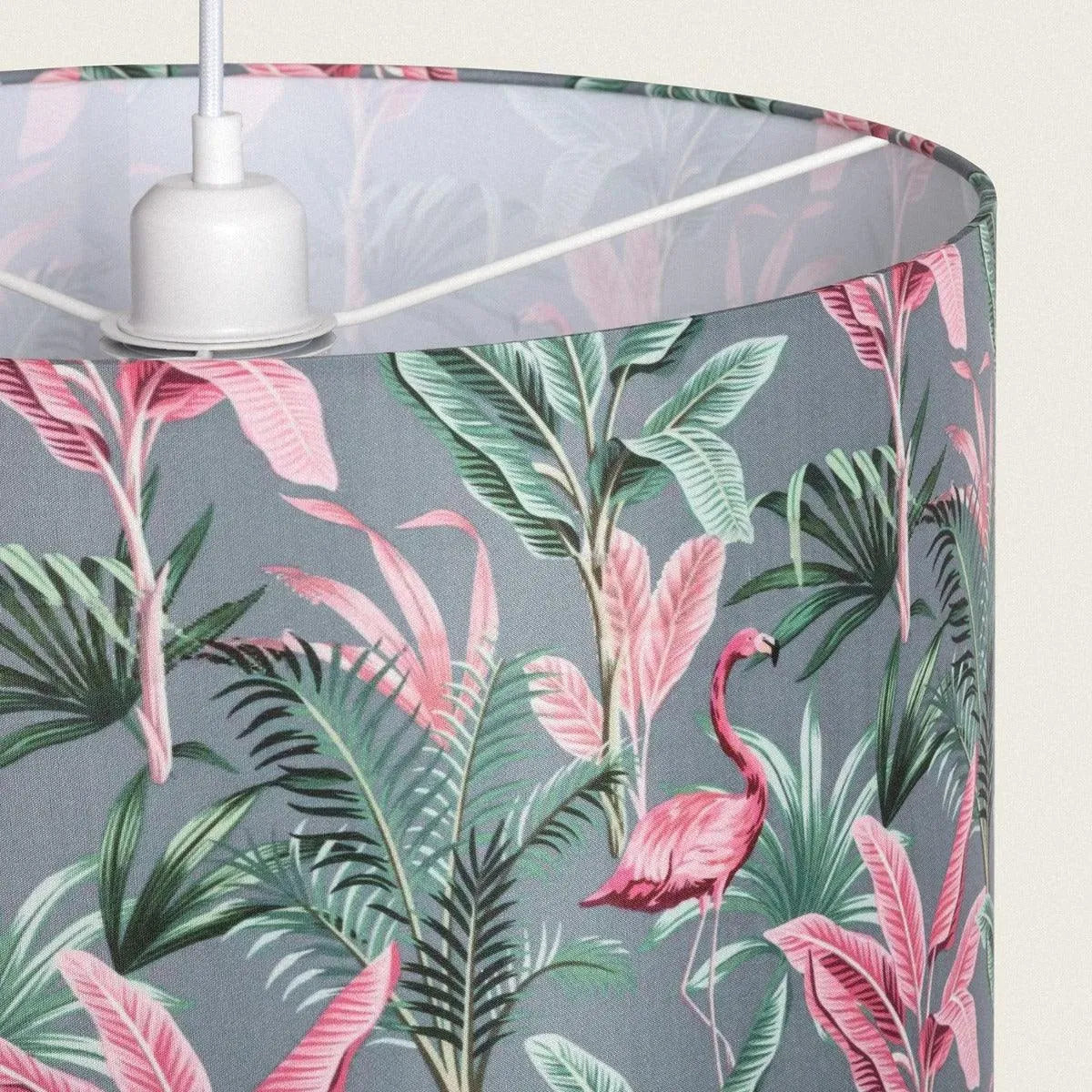 Hanglamp grote stoffen kap met E27 fitting 'Flamingo' - FOIR