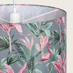 Hanglamp grote stoffen kap met E27 fitting 'Flamingo' - FOIR