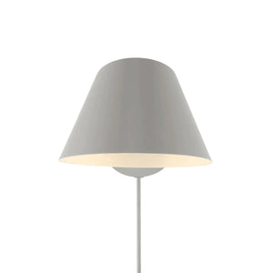 Verstelbare wandlamp grijs met E27 fitting stekker & schakelaar DFTP 'Stay' - FOIR