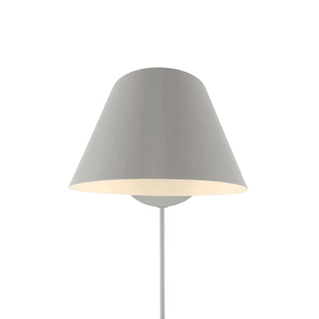 Verstelbare wandlamp grijs met E27 fitting stekker & schakelaar DFTP 'Stay' - FOIR