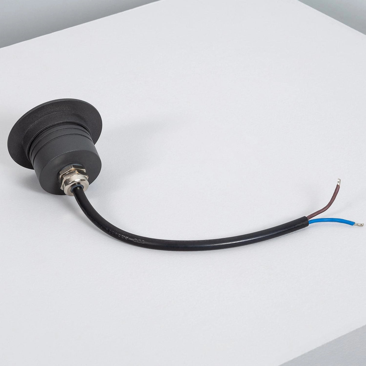 Grondspot Zwart 3W led warm wit 52mm 24V