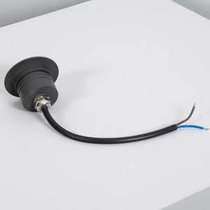 Grondspot Zwart 3W led warm wit 52mm 24V