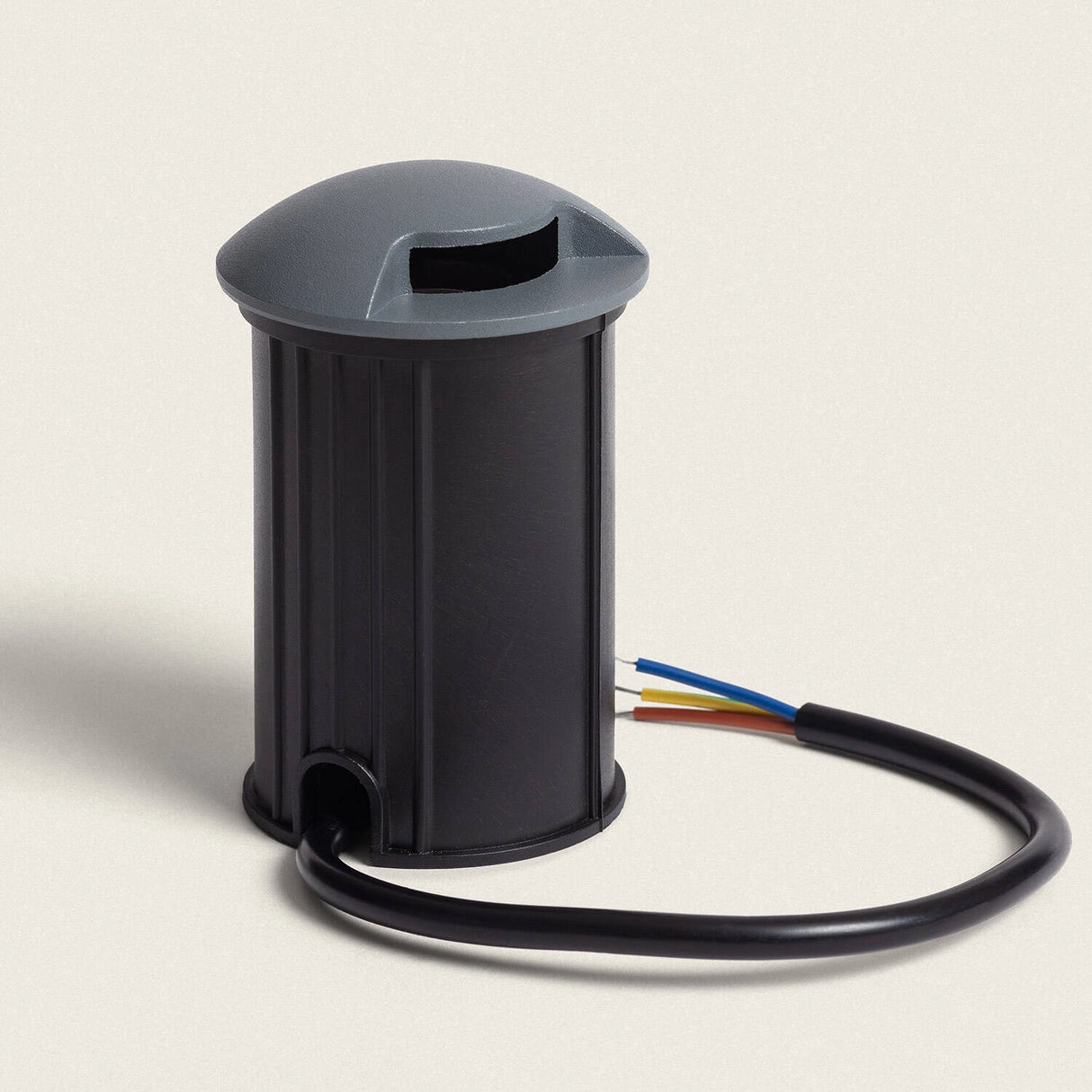 Grondspot buiten Grijs 3W led warm wit 230 V