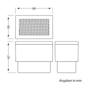 Inbouwspot grondspot overrijdbaar vierkant baksteen 8 cm x 5 cm LED 0.5W warm wit (kopie)