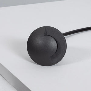 Grondspot Halve Maan zwart 3W led warm wit 52mm 24V