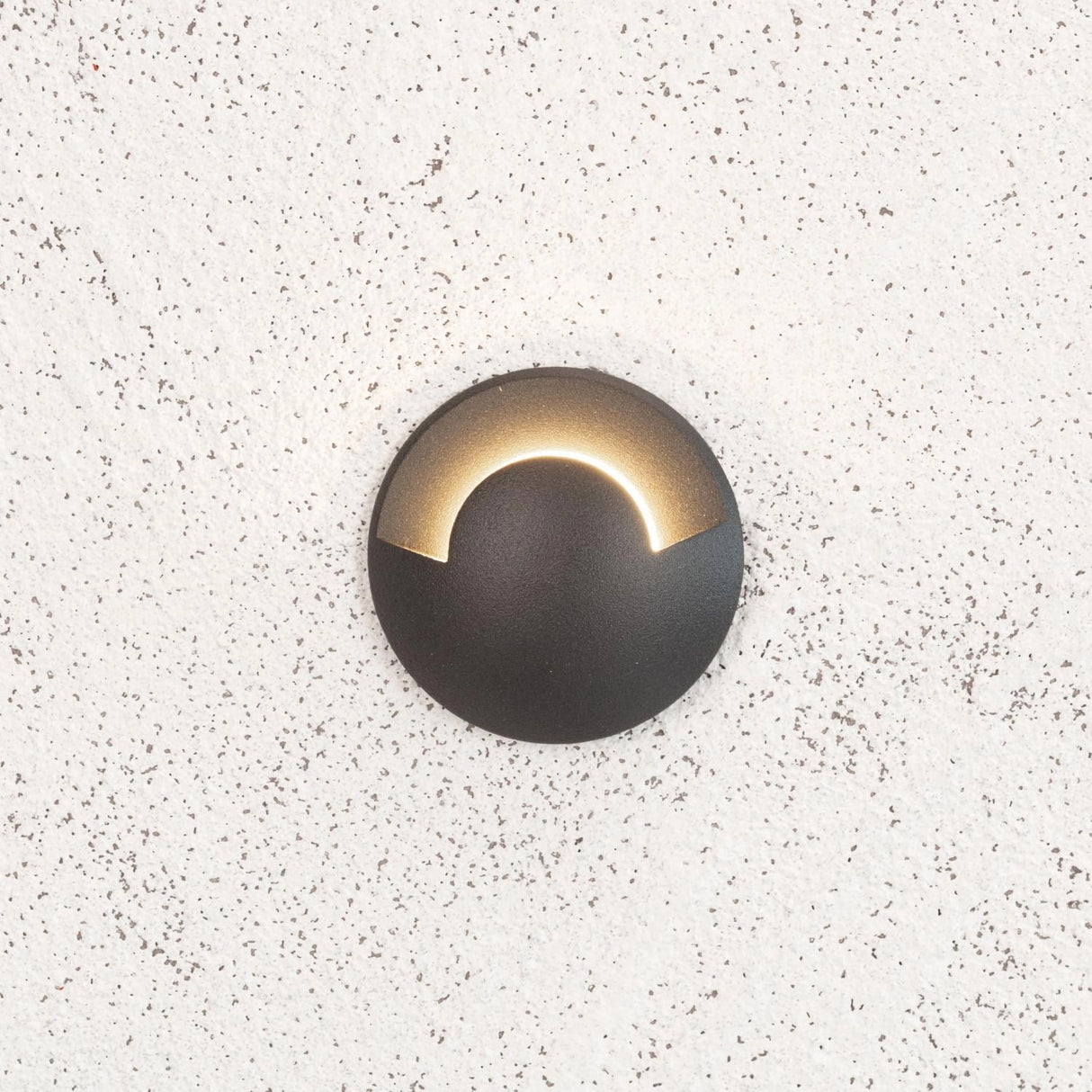 Grondspot Halve Maan zwart 3W led warm wit 52mm 24V