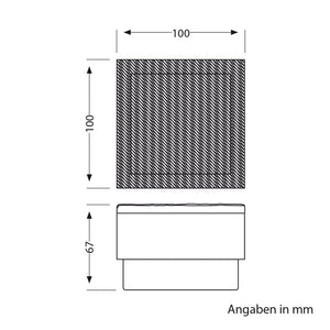 Grondspot overrijdbaar vierkant led baksteen ip67 10 cm x 10 cm