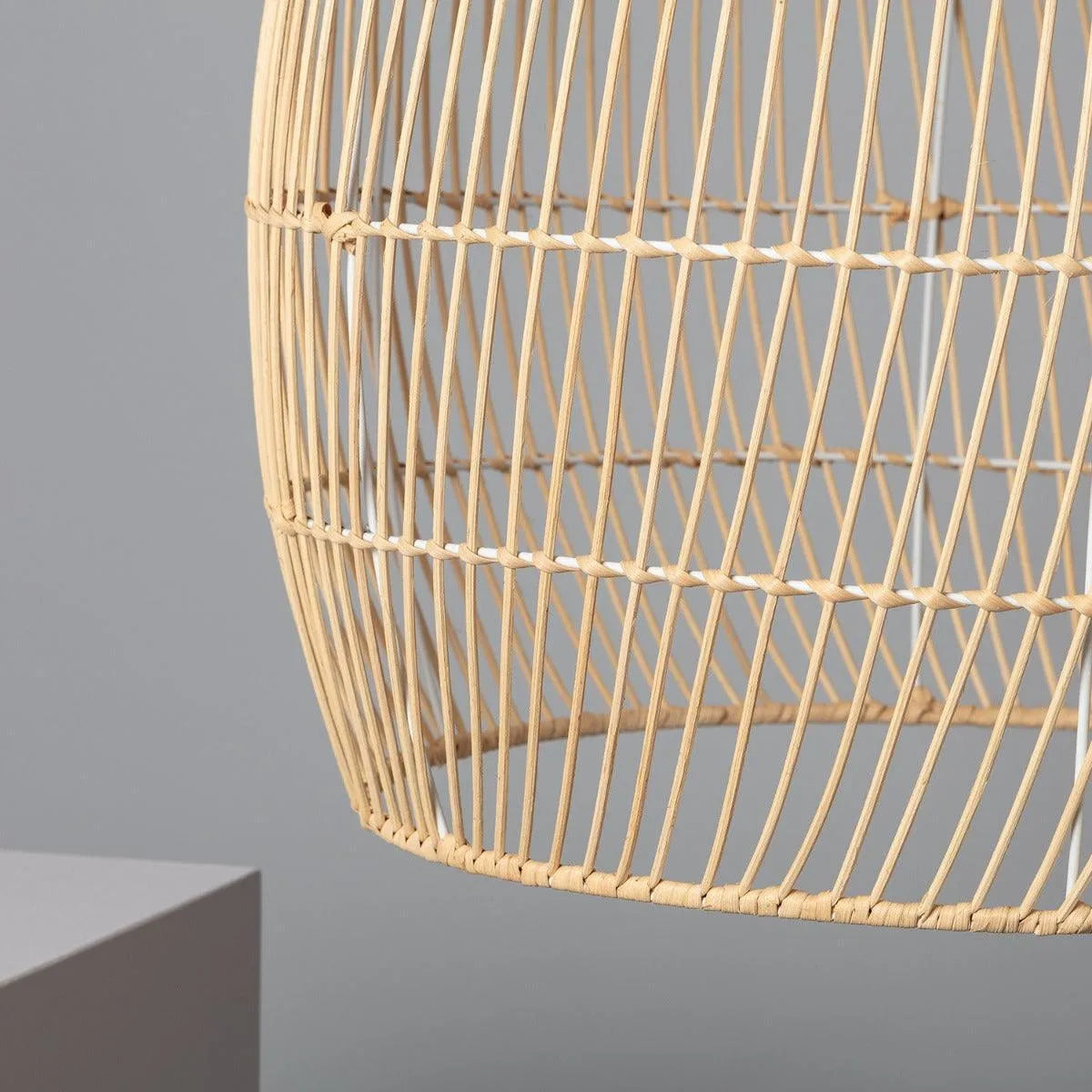 Hanglamp modern rotan bruin 'Futan' gevlochten modern e27 fitting 50 cm - FOIR