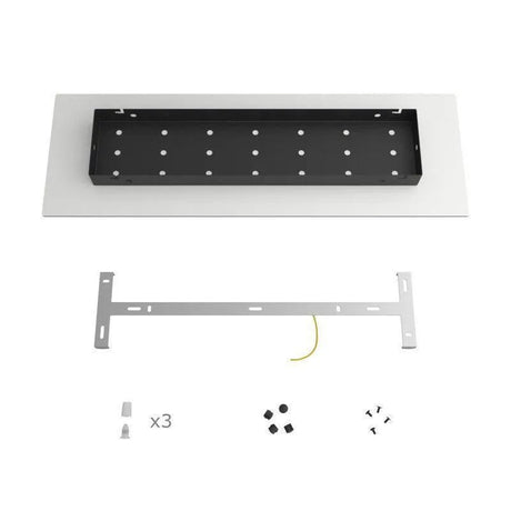Plafondplaat zwart metaal 3 lampen snoeren zwart groot 68 cm - FOIR