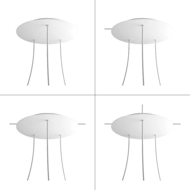 Grote plafondkap RVS kleur3 uitgangen 40 cm - FOIR
