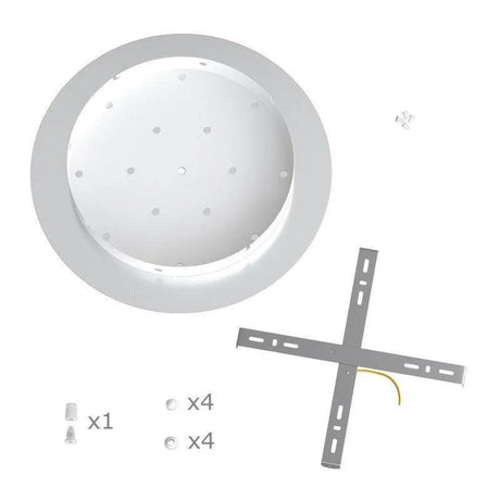 Grote kap rond wit met 1 uitgang rond 40cm - FOIR