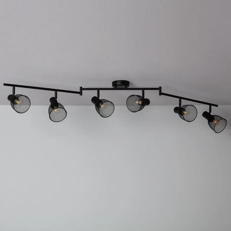 plafondlamp met gaas kappen 6 fittingen