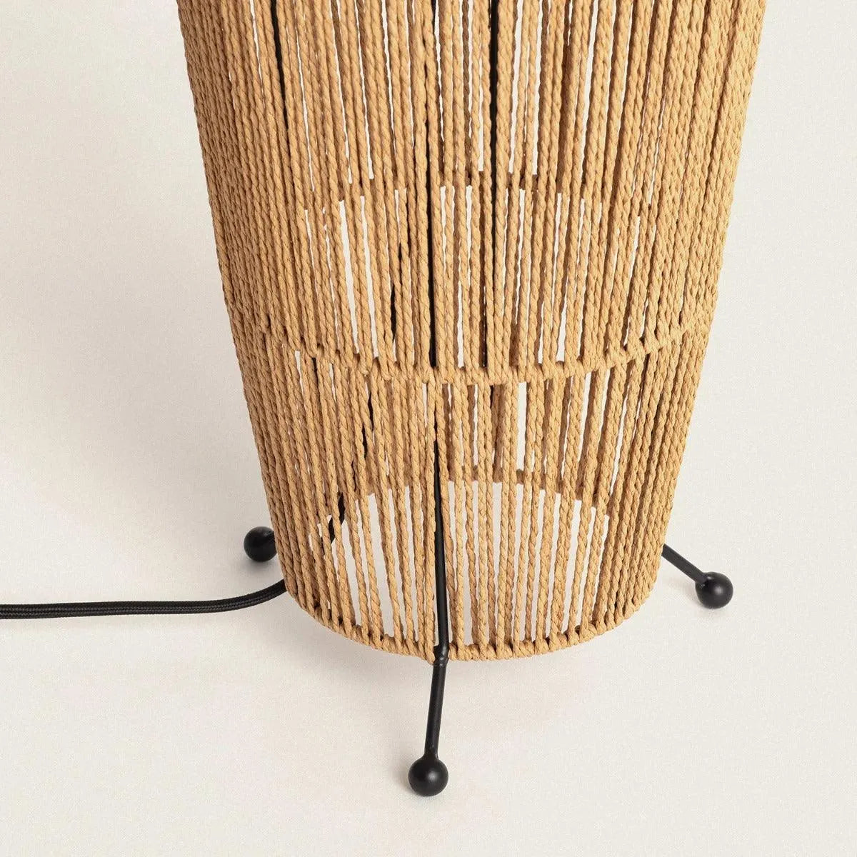 Staande vloerlamp Rotan gevlochten E27 'Varden' 100 cm - FOIR