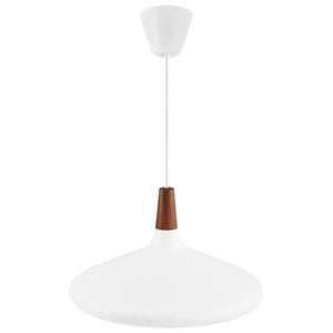 Hanglamp wit en hout 'Nori 39' E27 fitting 390mm DFTP - FOIR