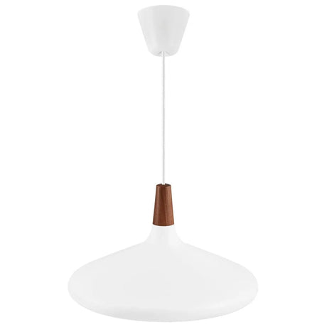 Hanglamp wit en hout 'Nori 39' E27 fitting 390mm DFTP - FOIR