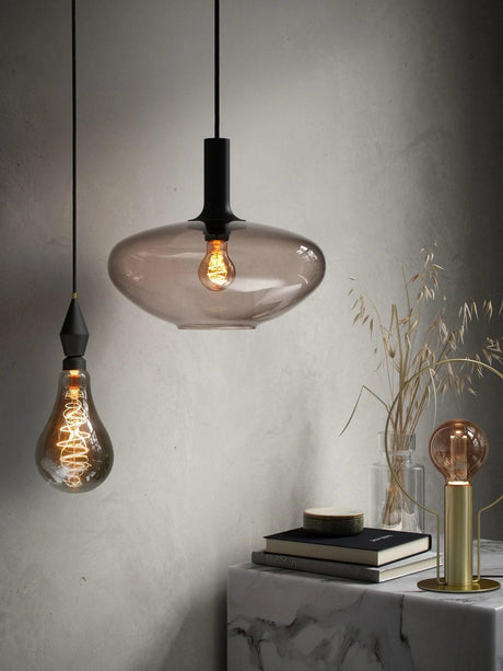 Grote led lamp rookglas design e27 fitting 29cm 1800k - FOIR