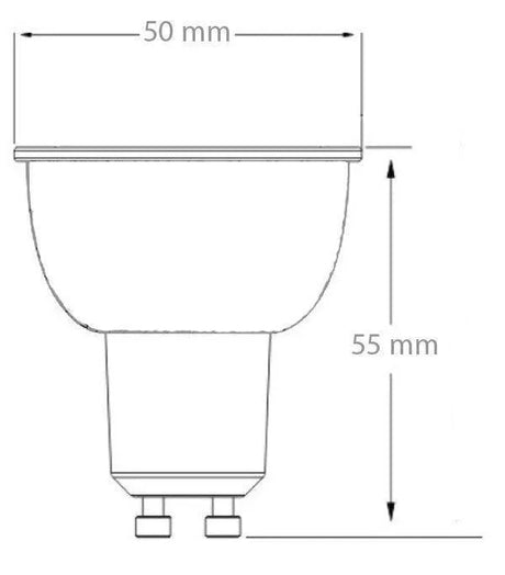 Led lamp warm wit gu10 glas 