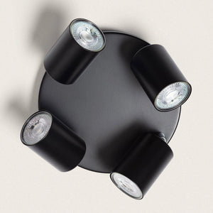 Plafondspot zwart verstelbaar 'Dirk' GU10 led lamp