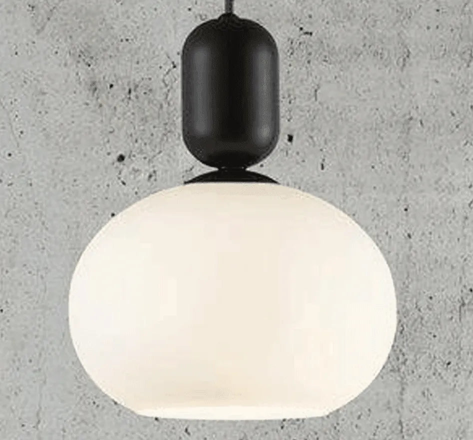 Nordlux hanglamp opaal glas 'Notti' E27 fitting modern opaal glas zwart 20 cm - FOIR