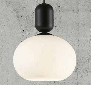 Nordlux hanglamp opaal glas 'Notti' E27 fitting modern opaal glas zwart 20 cm - FOIR