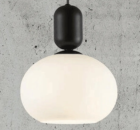 Nordlux hanglamp opaal glas 'Notti' E27 fitting modern opaal glas zwart 20 cm - FOIR