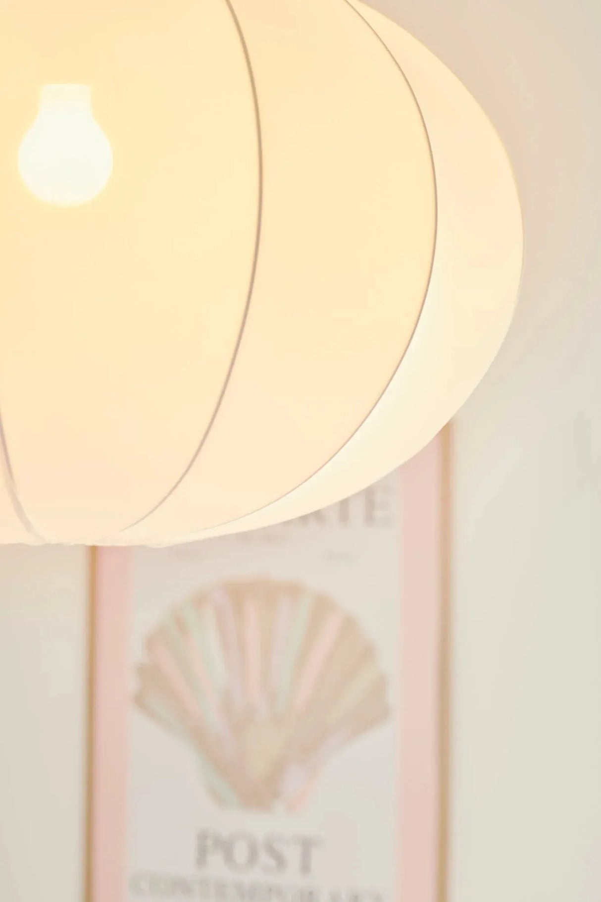 Hanglamp stof beige 'Aeron' e27 40 cm - FOIR