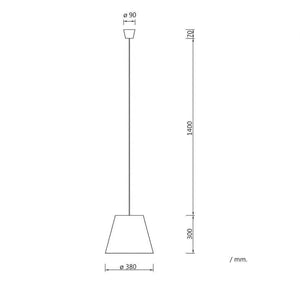 Hanglamp 'Bonny' gevlochten rotan E27 fitting modern 420mm - FOIR