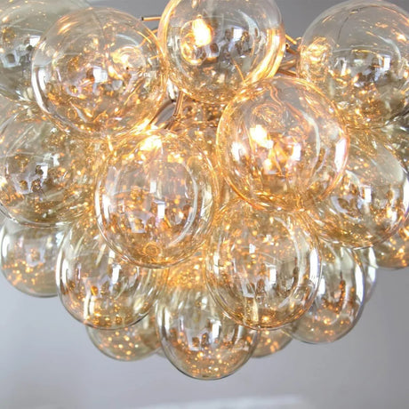 Glazen hanglamp modern amber led lamp glas