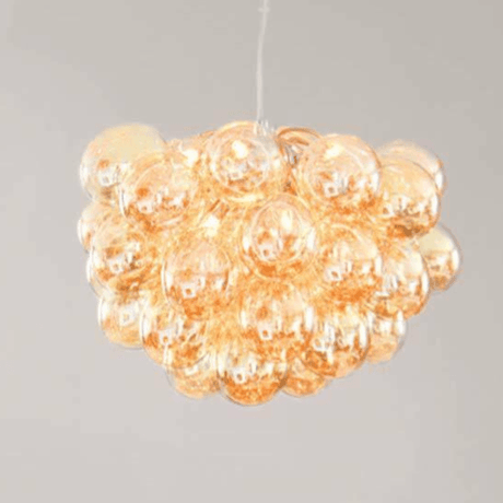 Hanglamp glas By Rydens 'Gross' amber groot handgemaakt 50 cm - FOIR
