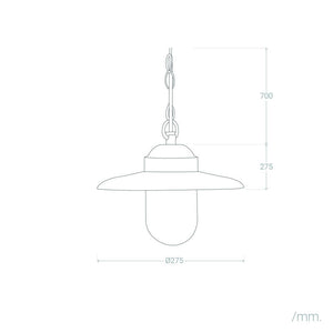 Hanglamp industrieel buiten E27 cortenstaal kleur