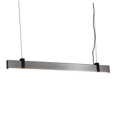 Moderne hanglamp geborsteld staal, met ingebouwde LED en IP20 rating 