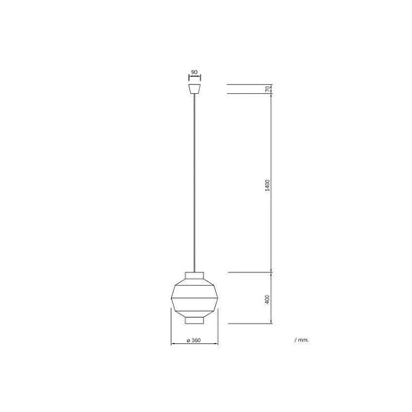 Hanglamp gevlochten 'Sahara' touw modern e27 fitting 36 cm - FOIR