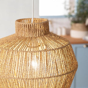 Grote gevlochten hanglamp 360mm e27 fitting rond2