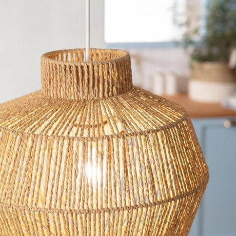 Grote gevlochten hanglamp 360mm e27 fitting rond2