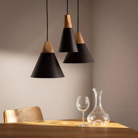 hanglamp set zwart voor boven de eettafel