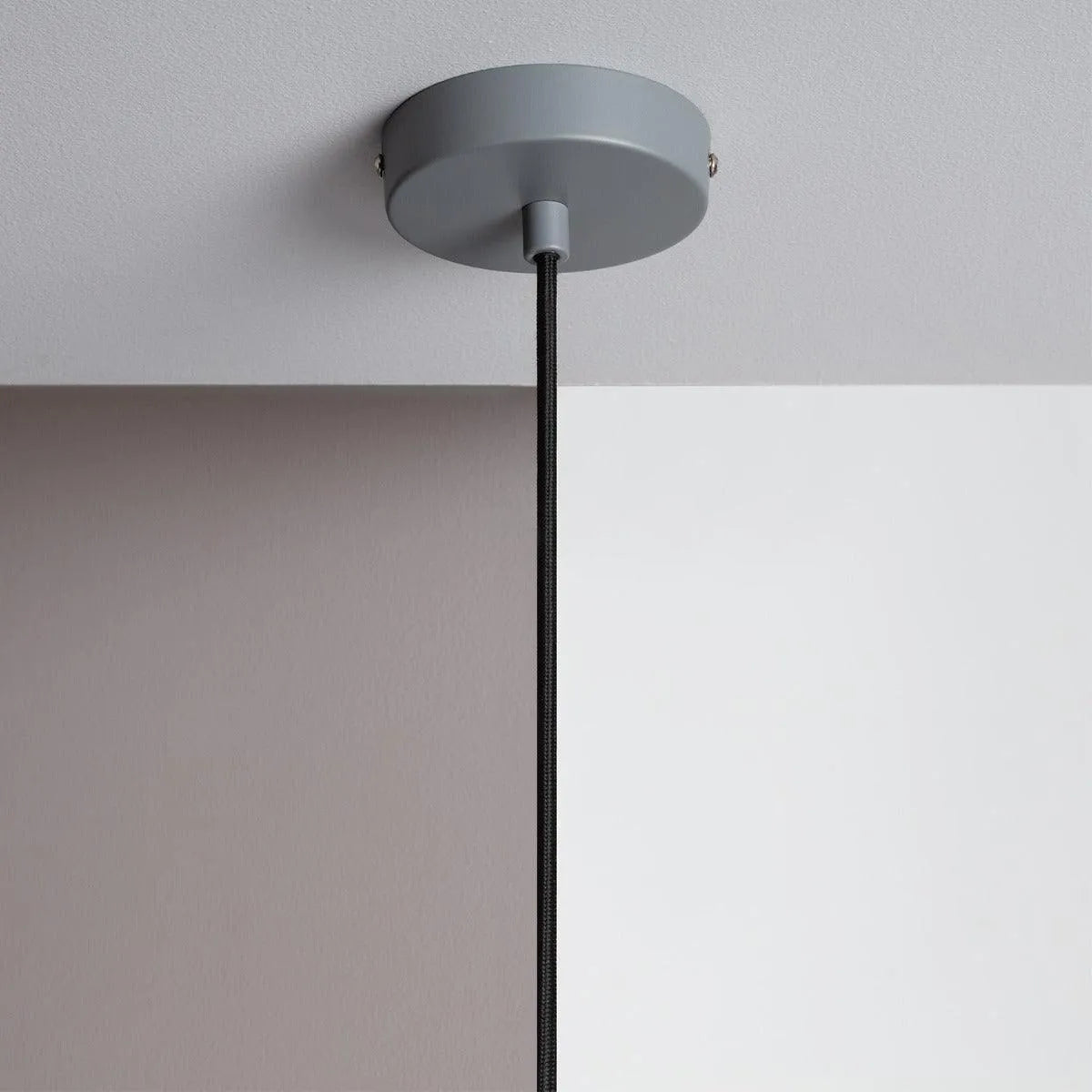 Hanglamp design 'Mawa' e27 fitting metaal hout grijs 260mm - FOIR