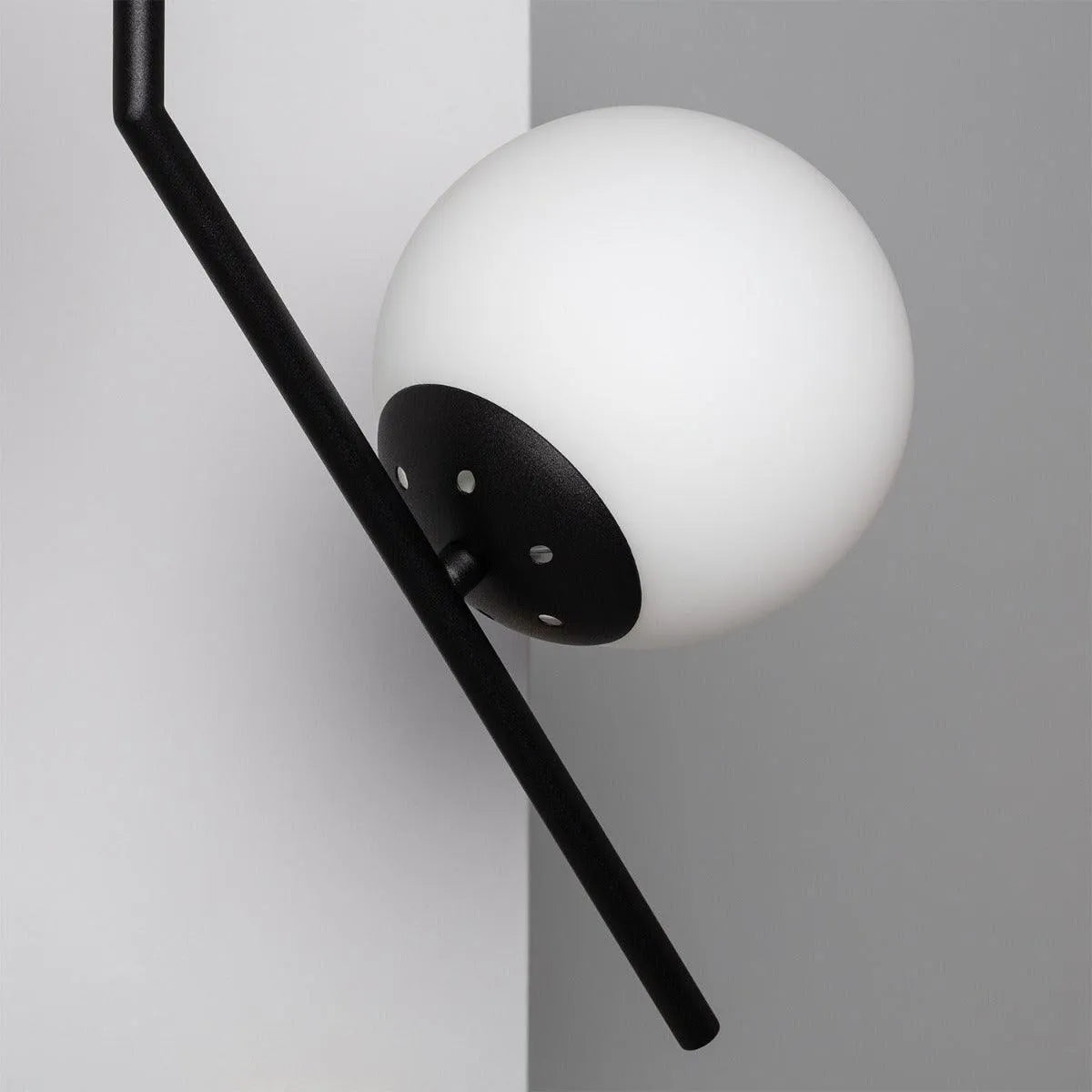 Hanglamp zwart staal glas modern opaal glas e14 fitting