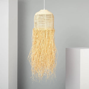 Hanglamp e27 fitting rond gevlochten led lamp 300mm 