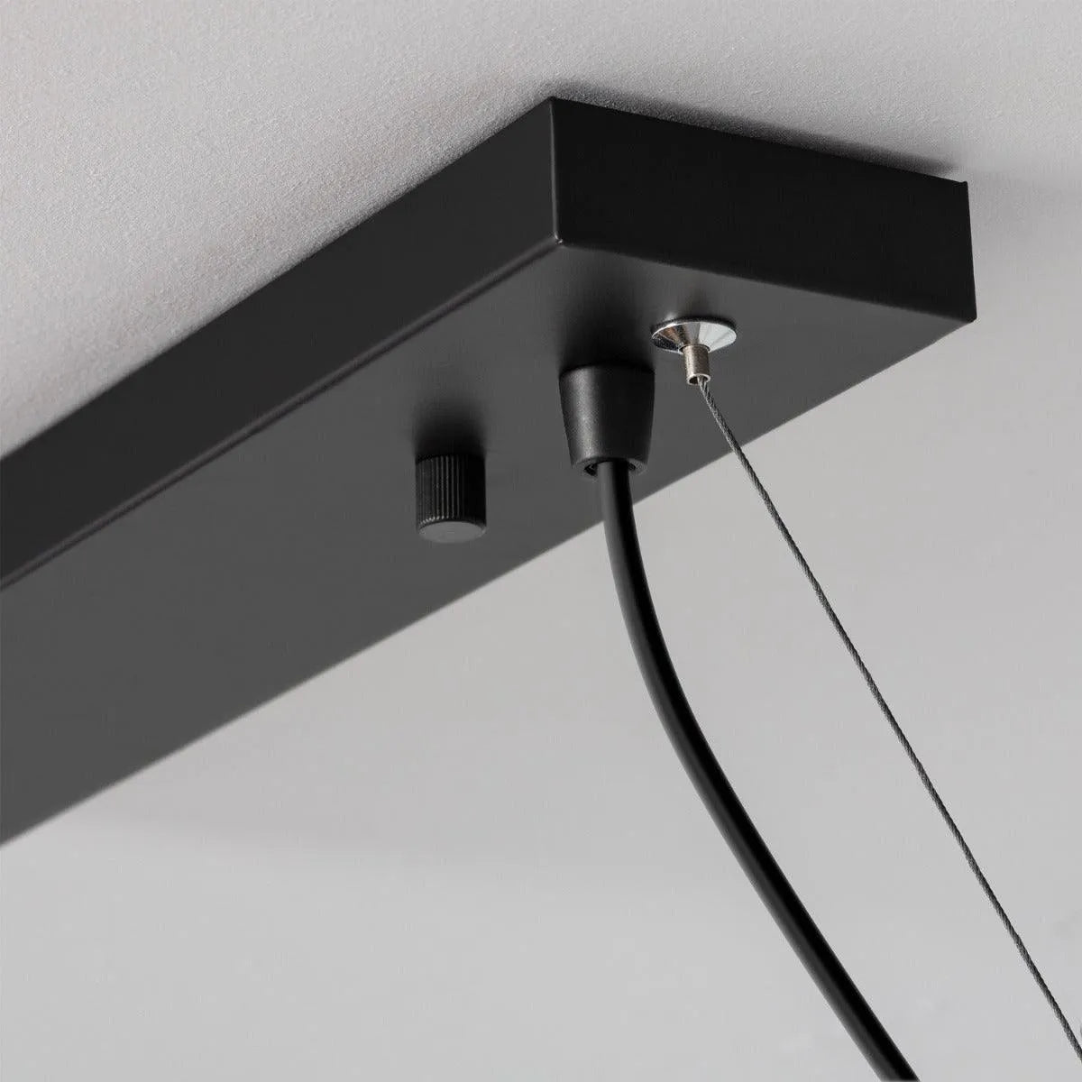 Hanglamp zwart modern houten balk led lamp e27 