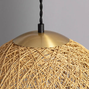 Gevlochten hanglamp e27 fitting rond led lamp