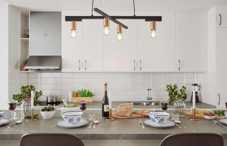 Grote by Rydens hanglamp met 4 e27 fittingen metaal 4201030-4002